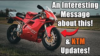 An Update on KTM and The Ducati 916!