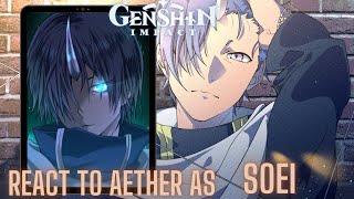 Genshin impact react to Aether as soei tensura | rimuru tempest | Slime | Gacha life 2 |