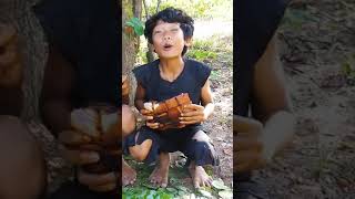Primitive Technology, Cooking and eating in the jungle for survival 7