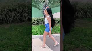 Beautiful girl is walking in the park #short