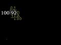 divide 92 by 100 decimal result . division with 3 digit divisors . how to do