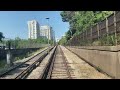 front view ride from a ttc t1 subway car 06 30 2022