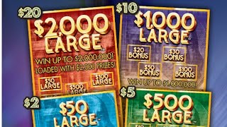 NEW! $500 LARGE! scratch off tickets! 500,000 top prize! MICHIGAN LOTTERY!