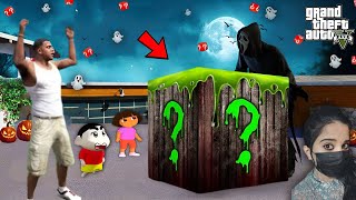 Franklin Shinchan & Dora Opens Halloween Mystery Box - GTA 5