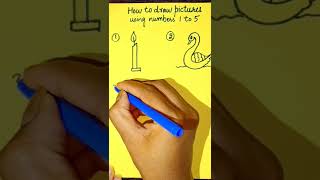 How to draw pictures from numbers | step by step drawings #shorts #drawing