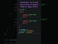 JavaScript, for of loop and an array of objects inside an object literal
