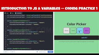 Introduction to JS & Variables \ /Coding Practice 1\/Color Picker\/ #nxtwave #ccbp #ccbpacademy