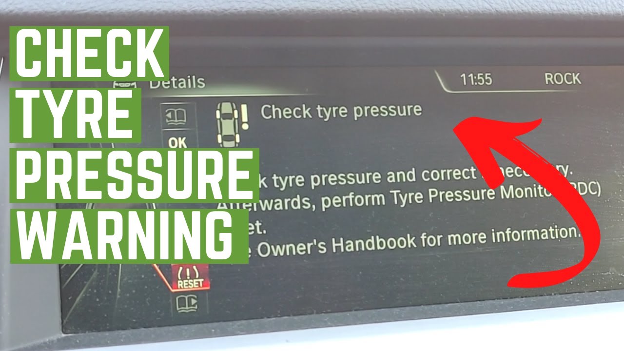 BMW Check Tyre Pressure Warning And How To Reset | BMW 520d - YouTube