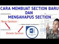 Cara Membuat dan Menghapus Section Break ms word