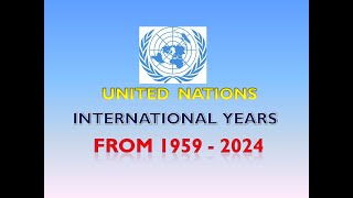 United Nations - UN International Years