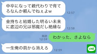 【LINE】両親を失い中卒で働き弟を育てた兄を大地主の娘と婚約した途端に切る弟「俺の明るい未来に貧乏人のお前は邪魔w」→お望み通りに絶縁して引っ越したら弟が大変なことにwww