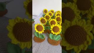 超可爱的手机支架#crochet sunflower #crochet