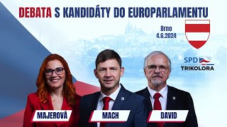 Debata v Brně s kandidáty do EP: Ivan David, Petr Mach, Zuzana Majerová, Boris Latýn