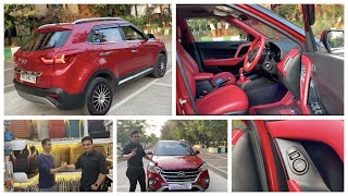 RED HOT HYUNDAI CRETA MODIFIED WITH AUDI STYLE TAIL LIGHTS\u0026TESLA PLAYER||BASE TO TOPP||📞9820803155||