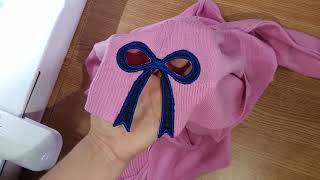 How to Embroider a Trendy Side Ribbon with an Embroidery Machine, Step by Step Tutorial