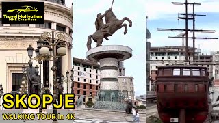 SKOPLJE Barokni Centar grada Makedonija Oktobar 2023 - SKOPJE CITY [4K Walking Tour] N.Macedonia