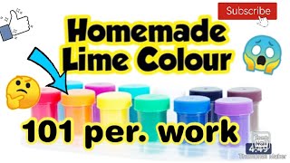 how to make lime colour # homemade lime colours