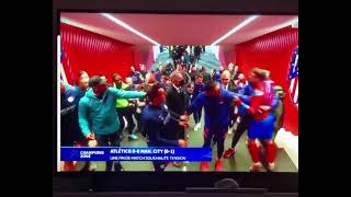 Pelea túnel de vestuario Atlético de Madrid  - Manchester City - Champions League 2022 No Audio