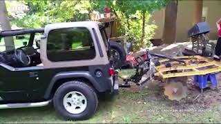 How to convert a Jeep into a tractor with Kolpin Dirtworks 3-point Hitch System and Disc Harrow