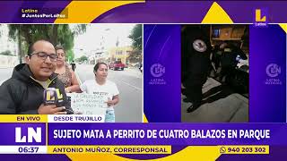 Trujillo: sujeto mata a perrito de cuatro balazos en un parque