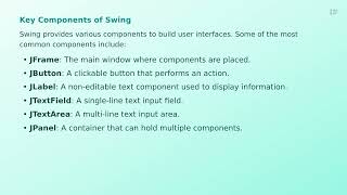 10.1 Introduction to Java Swing