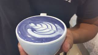 🔵 Hot Ube latte | Ube latte recipe | ube latte