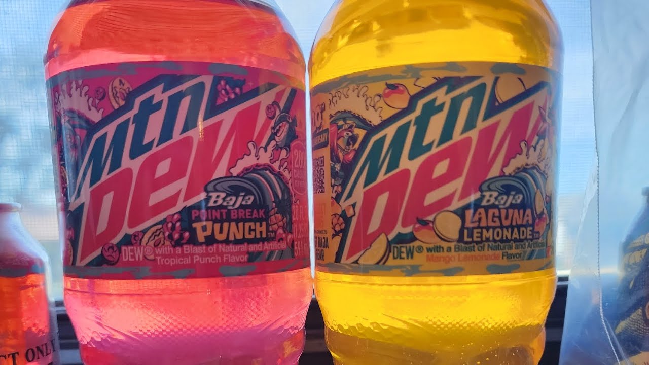 Mountain Dew 2024 New Baja Blast Flavors! - YouTube