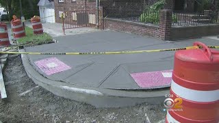 Repairs Underway To Damaged Sidewalks In Queens