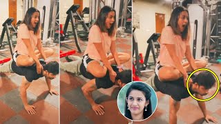 Niharika Konidela SUPER FUN With Her GYM Trainer | Niharika Konidela Latest Video | Telugu Varthalu