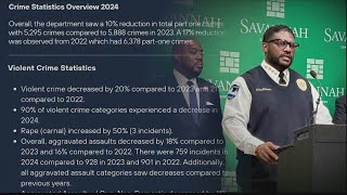 Initial presentation of 2024 crime statistics in Savannah