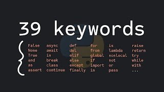 39 keywords of python