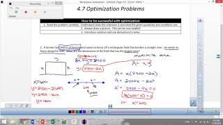 Optimization: Rectangular Field