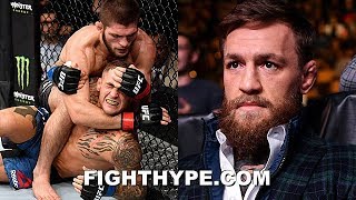 CONOR MCGREGOR REACTS TO KHABIB CHOKING OUT DUSTIN POIRIER; READY TO BOOK REMATCH