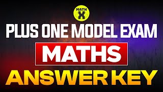 Plus one Maths model exam | Answer key | 2025