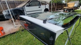 Honda CRX Restoration pt 38- Working on the trunk lid