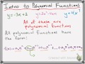 Polynomial Functions and Power Functions