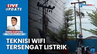 Teknisi Tersengat Listrik \u0026 Nyangkut saat Perbaiki Jaringan Internet di Tanjungpinang, Dibawa ke IGD