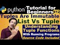 Tuples Are Immutable | Tuple Functions In Python | Python Tuple Programs For Practice | Max Python