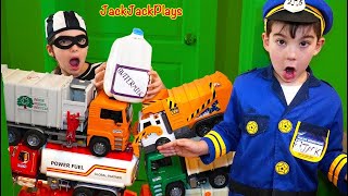 Costume Pretend Play Police Skit - WHO STOLE THE MILK?