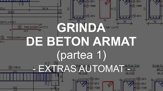 Grinda de beton armat (partea 1) - extras de armare automat