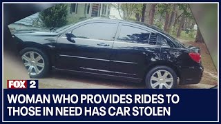 Woman who provides rides to those in need has car stolen on Detroit's west side