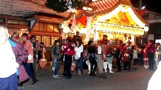 1682南房総市平久里の祭：平久里天神社に井川区中区荒川区山田区が集合. 太鼓合戦.  H28hgr07b