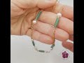 Ebay listing - 6mm Pearl & Nephrite Jade necklace in 14k yellow gold