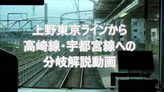 【分岐解説動画】上野東京ラインから高崎線・宇都宮線への分岐