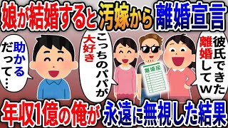 娘が金持ちと結婚すると汚嫁から離婚届を渡され絶縁宣言→年収1億だけど絶縁し永遠に無視した結果ｗ【2ｃｈ修羅場スレ・ゆっくり解説】