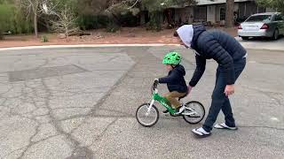 Dax Learning to ride a bike