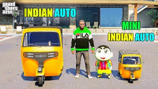 Franklin Auto Rickshaw VS Shinchan Mini Auto Rickshaw in GTA 5 || JNK GAMER