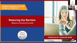 Reduce the Barriers: Making Documents Accessible - Full Webinar