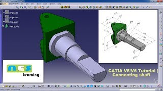 CATIA V5/V6 Tutorial | Shaft Part Design Step-by-Step