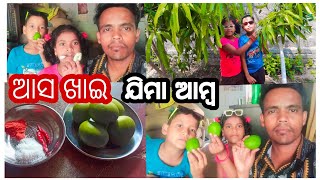 ଆସ ଖାଇ ଯିମା ଆମ୍ବ 🥭🥭😜#vlog #viral #kalahandi #bhawanipatna